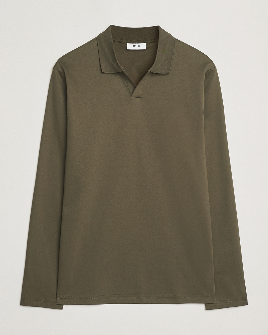 Heren | Polo's | NN07 | Paul Long Sleeve Polo Capers Green