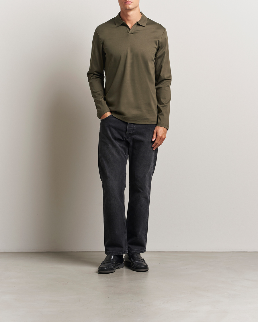 Heren | Polo's | NN07 | Paul Long Sleeve Polo Capers Green