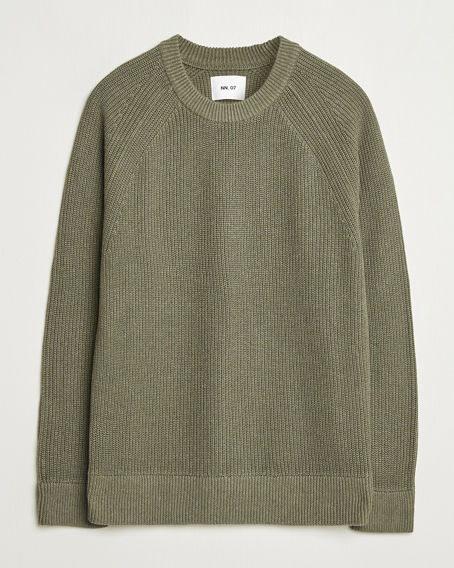 Heren | Truien | NN07 | Jacobo Cotton Knitted Sweater Capers Green