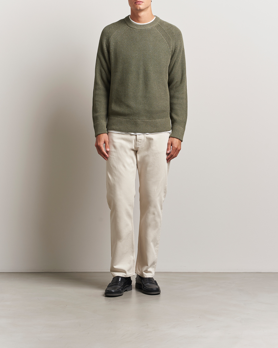 Heren | Truien | NN07 | Jacobo Cotton Knitted Sweater Capers Green