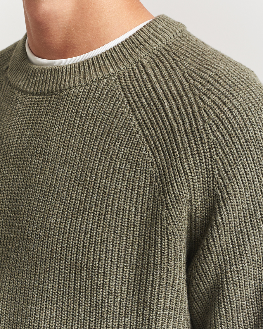 Heren | Truien | NN07 | Jacobo Cotton Knitted Sweater Capers Green