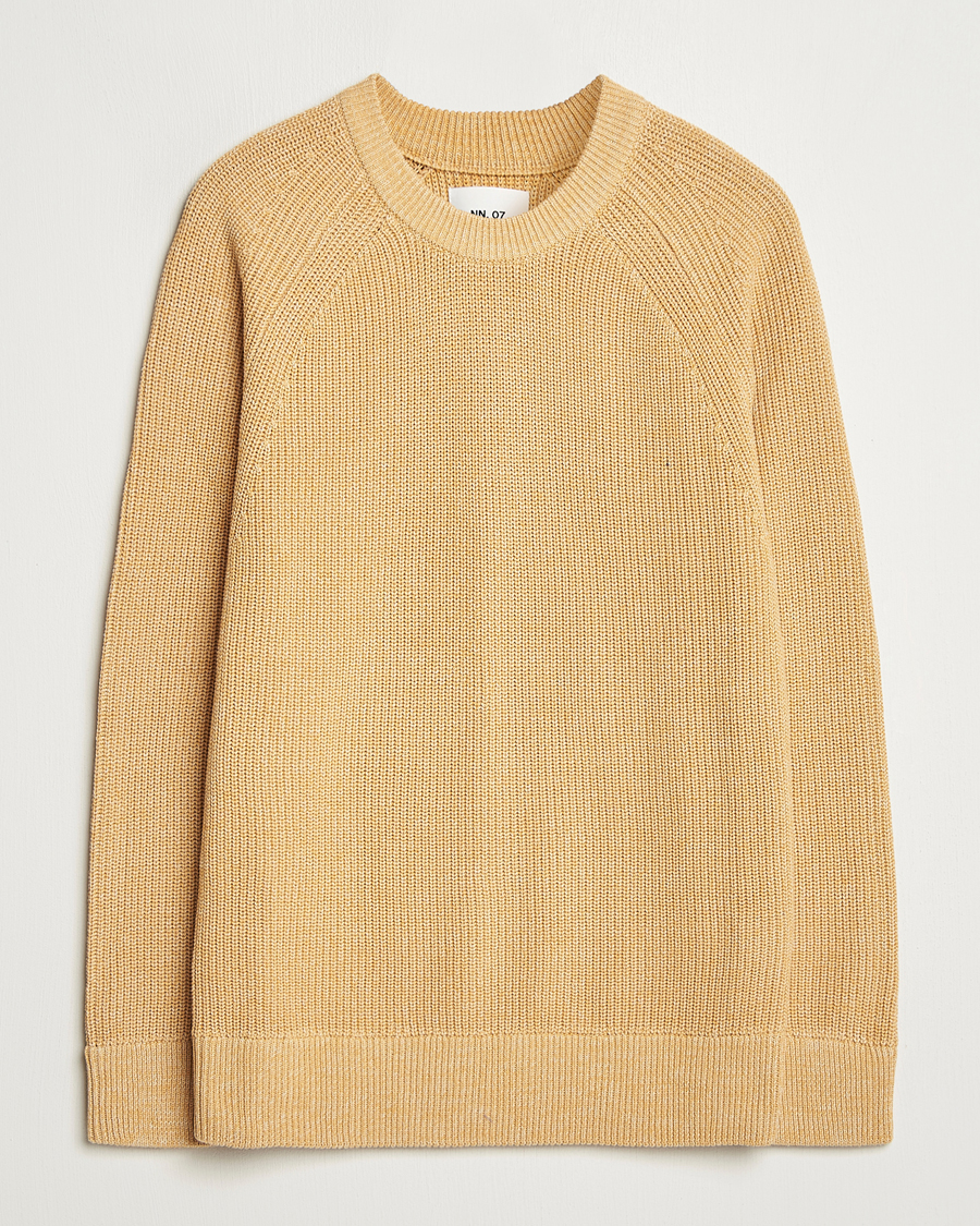 Heren | Truien | NN07 | Jacobo Cotton Knitted Sweater Honey