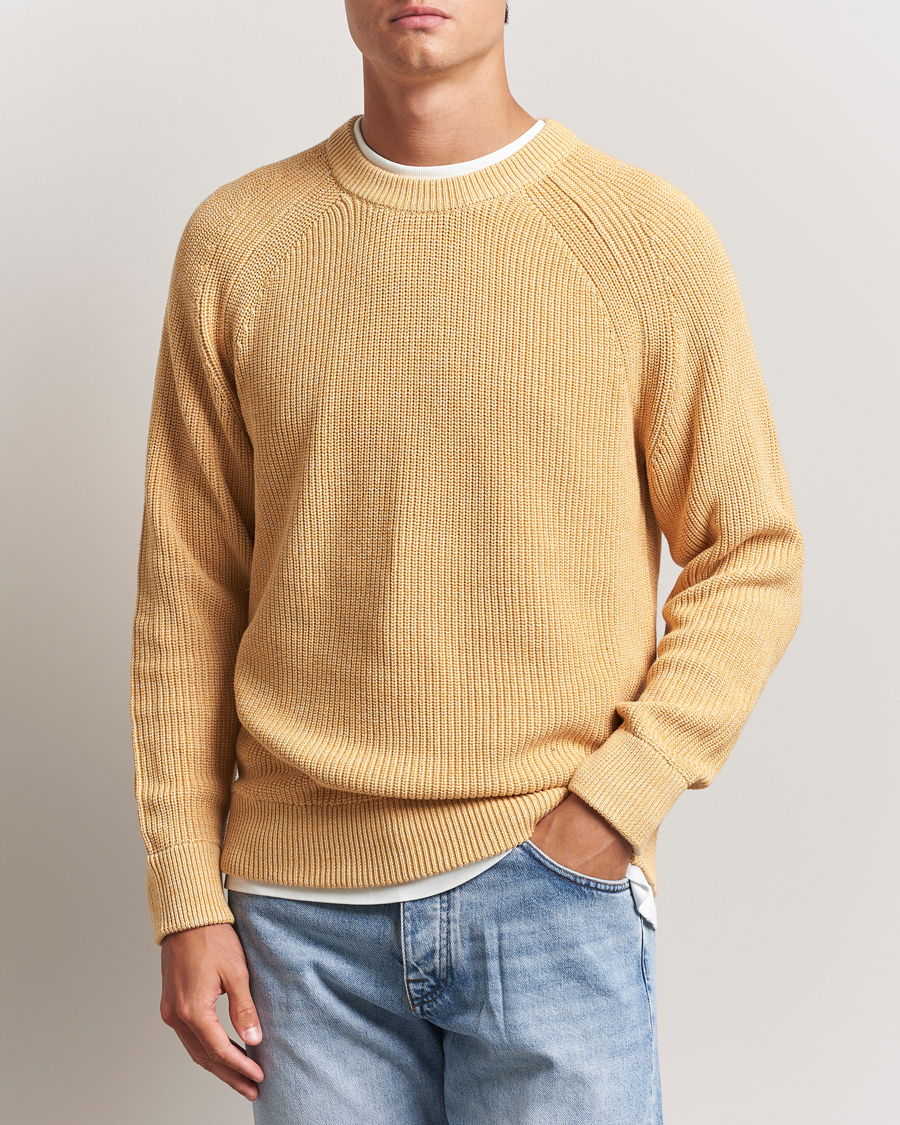 Heren | Truien | NN07 | Jacobo Cotton Knitted Sweater Honey