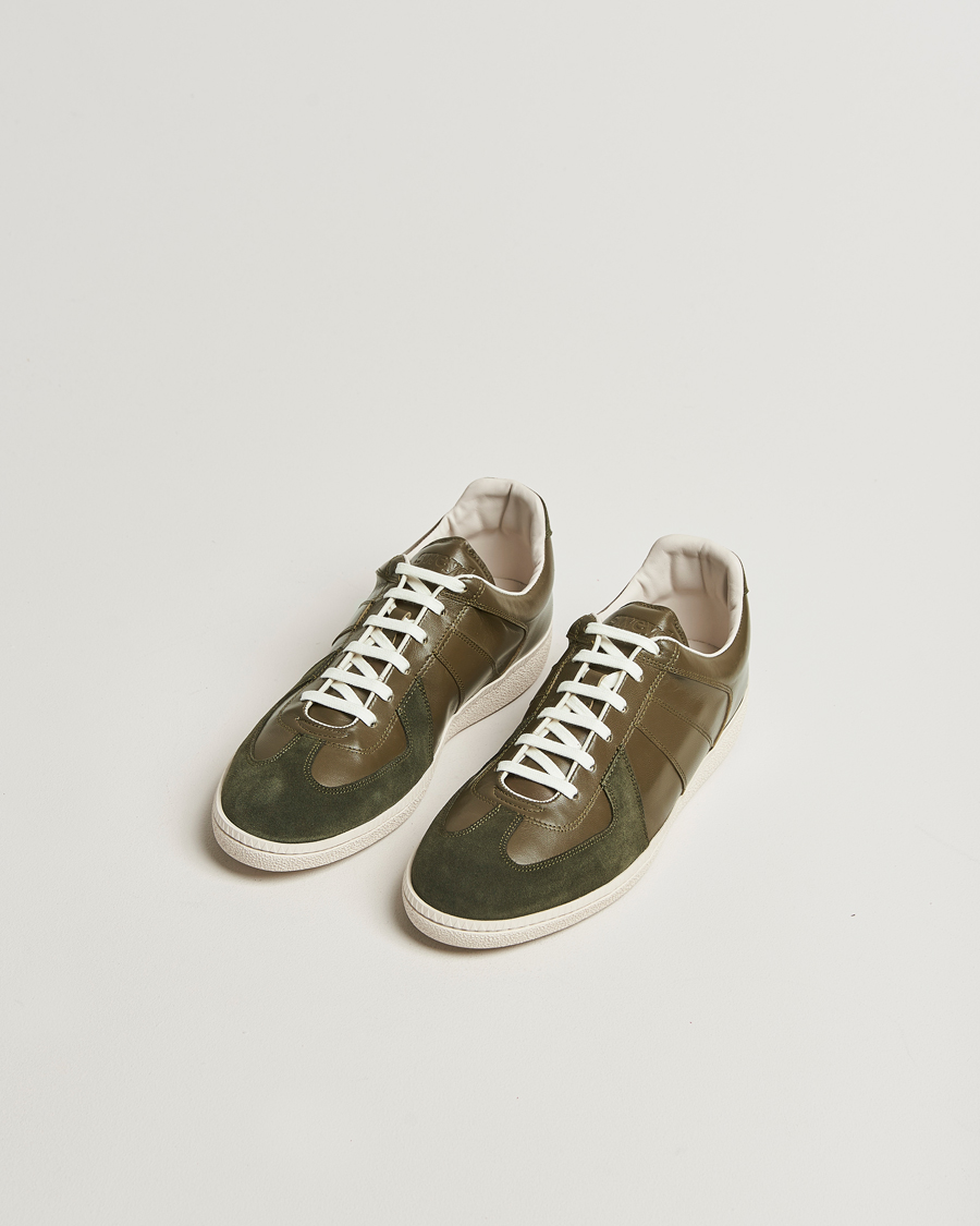 Heren | Sneakers | Sweyd | Nappa/Suede Army Trainer Green
