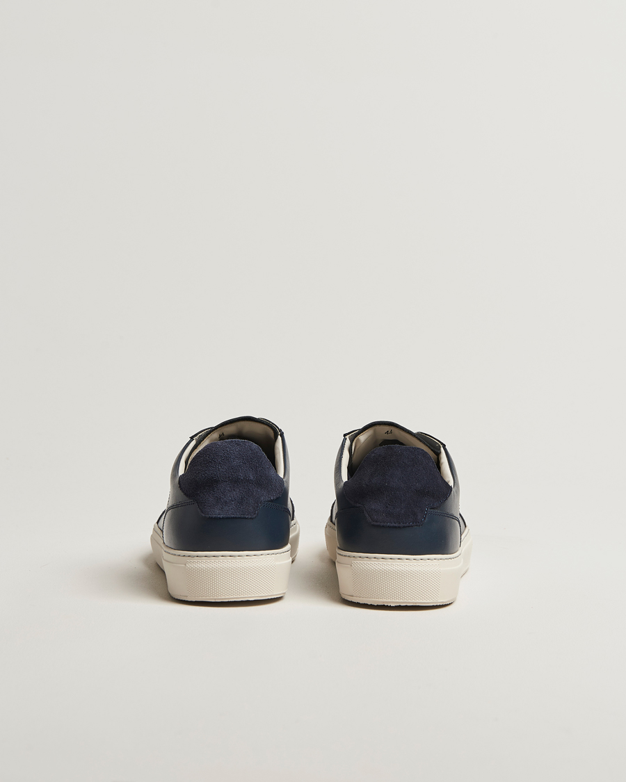 Heren | Sneakers | Sweyd | Center Leather/Suede Sneakers Navy