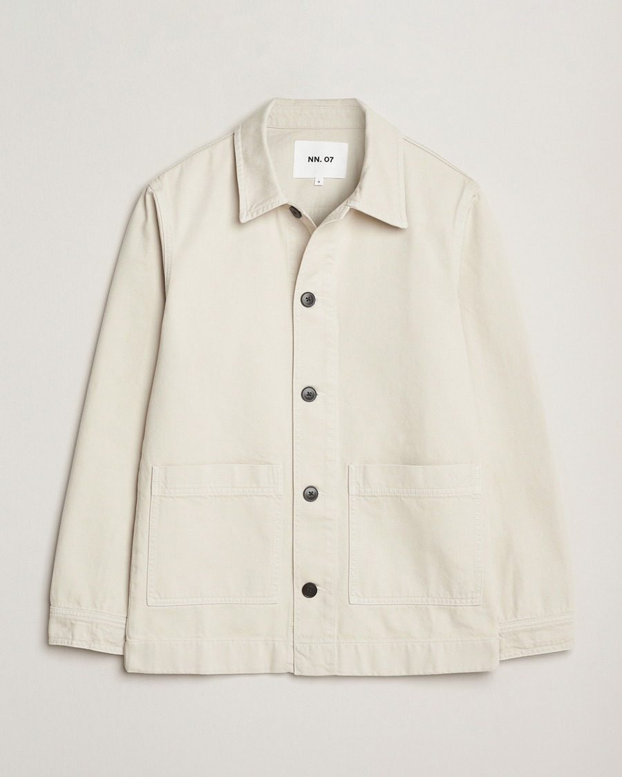 Heren | Jassen | NN07 | Ollie Denim Shirt Jacket Ivory