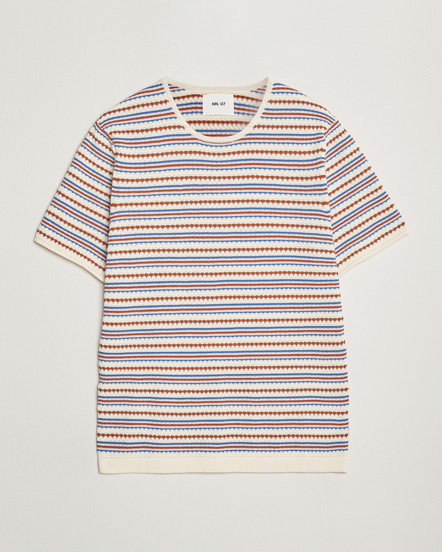 Heren | T-shirts | NN07 | Bari Knitted Striped T-Shirt Multi