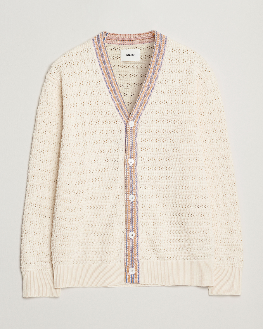 Heren | Truien | NN07 | Josh Knitted Cardigan Ivory