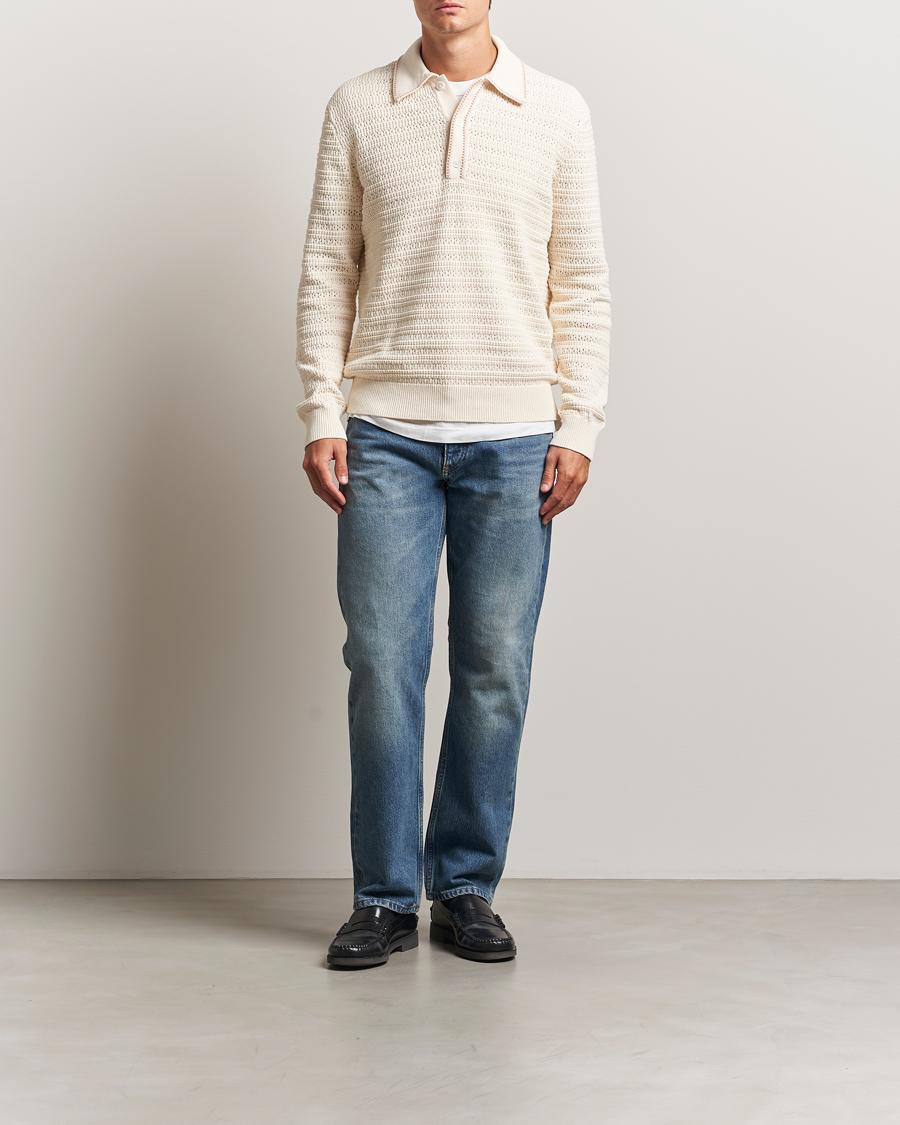 Heren | Truien | NN07 | Josh Knitted Polo Ivory