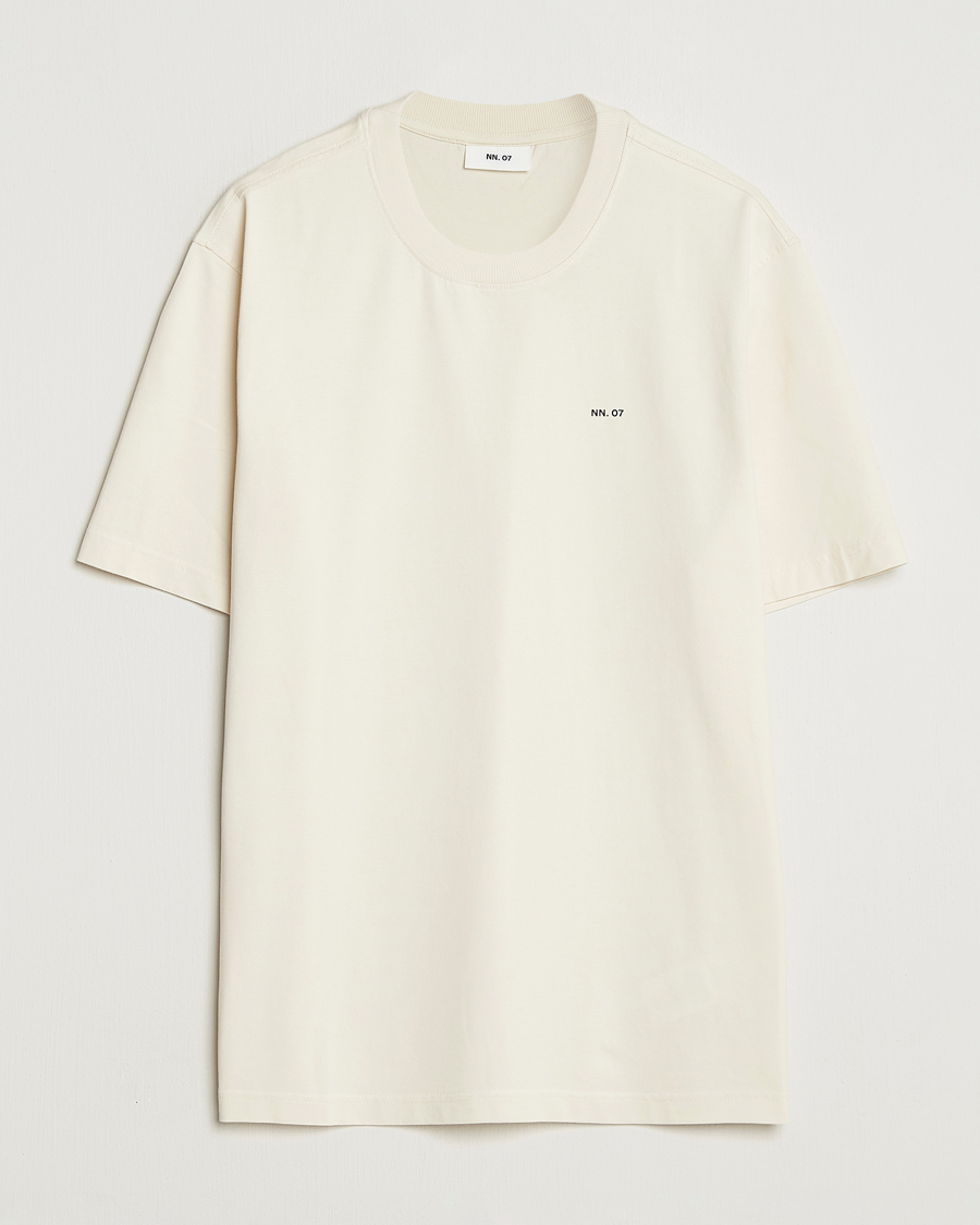 Heren | T-shirts | NN07 | Abel Logo Crew Neck T-Shirt Ivory