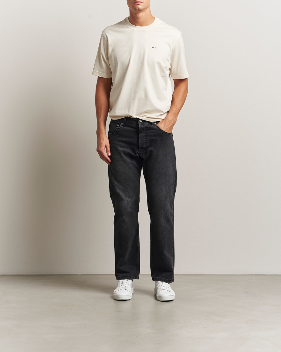 Heren | T-shirts | NN07 | Abel Logo Crew Neck T-Shirt Ivory