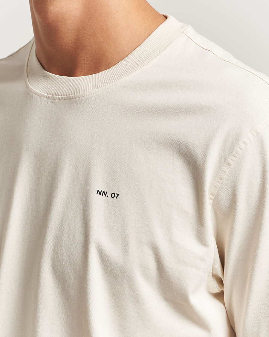 Heren | T-shirts | NN07 | Abel Logo Crew Neck T-Shirt Ivory