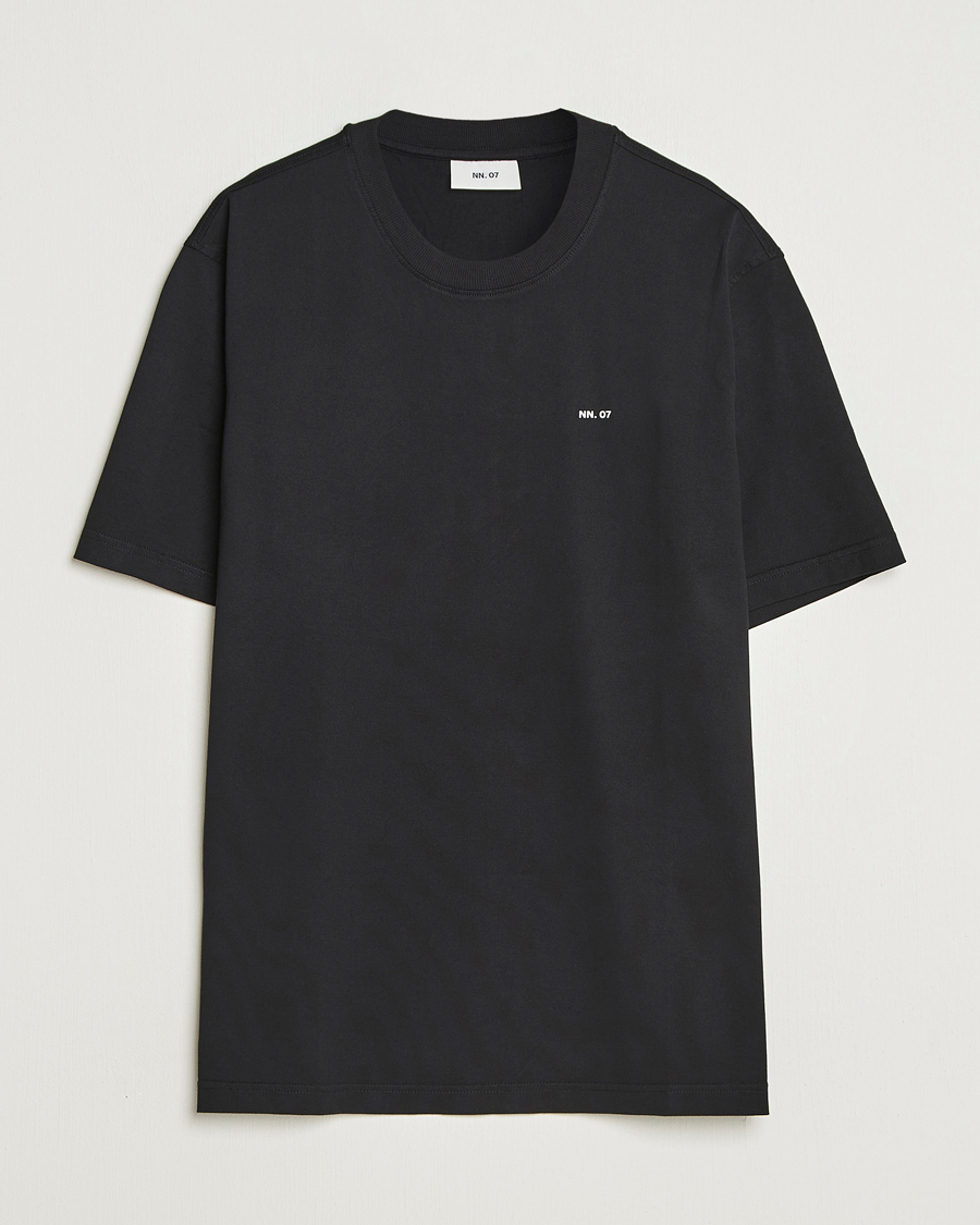 Heren | T-shirts | NN07 | Abel Logo Crew Neck T-Shirt Black