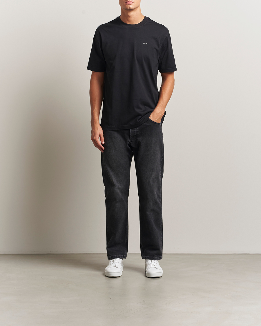 Heren | T-shirts | NN07 | Abel Logo Crew Neck T-Shirt Black
