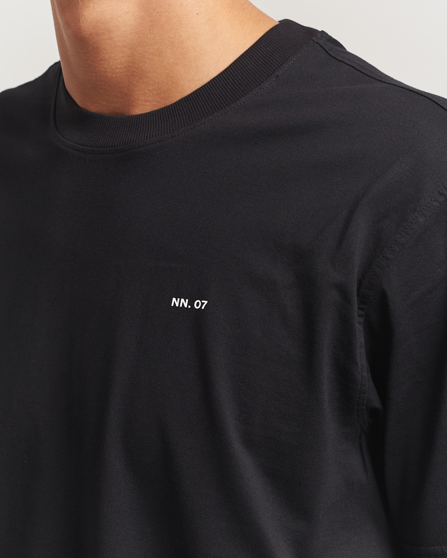 Heren | T-shirts | NN07 | Abel Logo Crew Neck T-Shirt Black