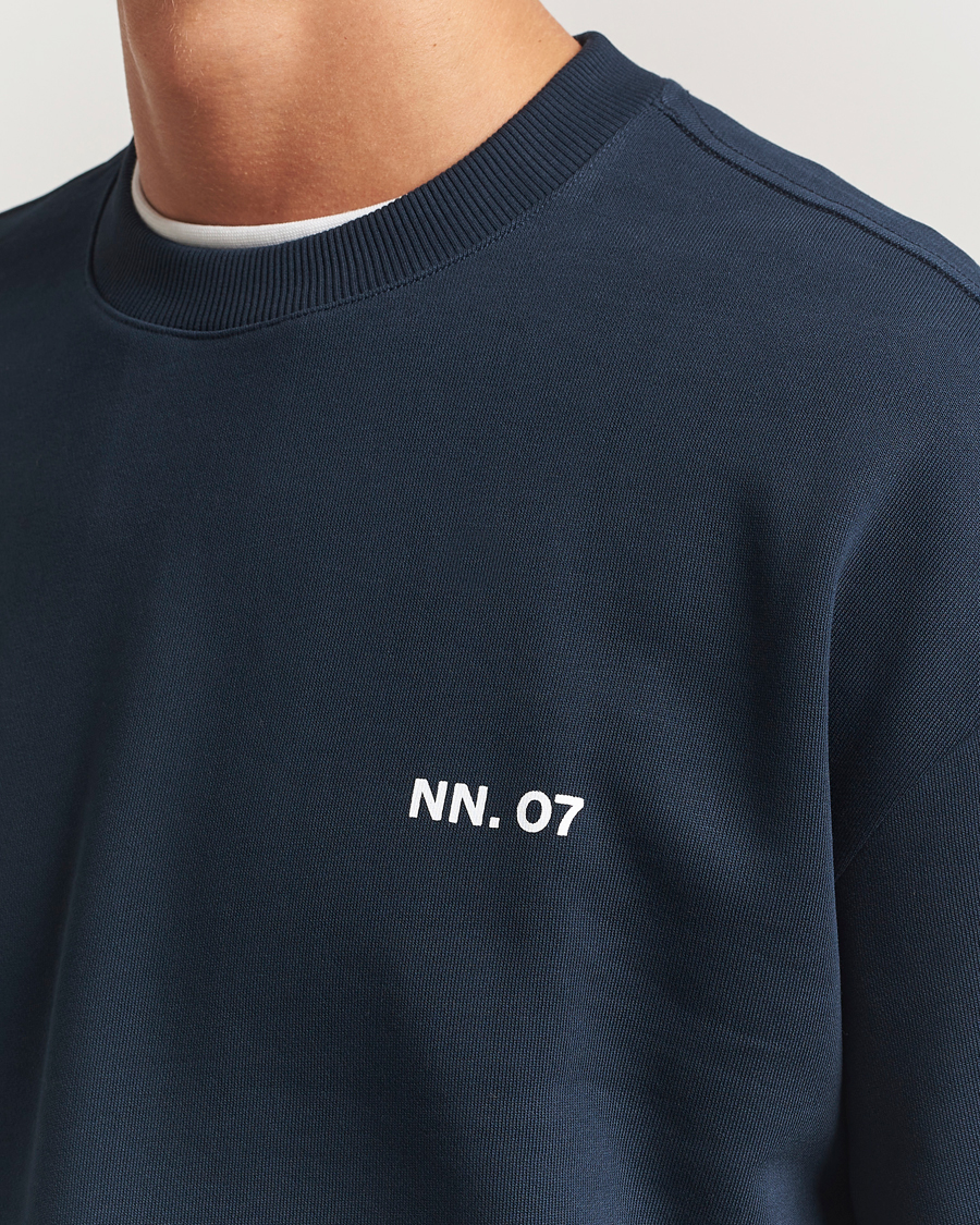 Heren | Truien | NN07 | Dagon Crew Neck Sweatshirt Navy