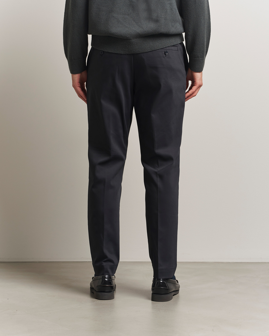 Heren | Broeken | NN07 | Baker Cotton Drawstring Trousers Navy