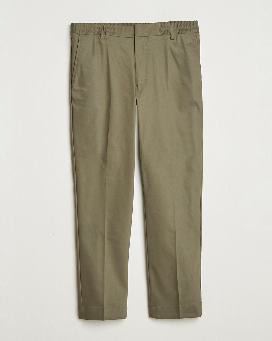 Heren | Broeken | NN07 | Baker Cotton Drawstring Trousers Capers Green
