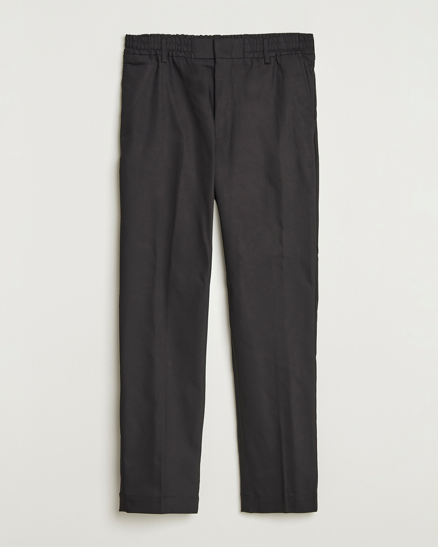 Heren | Broeken | NN07 | Baker Cotton Drawstring Trousers Black