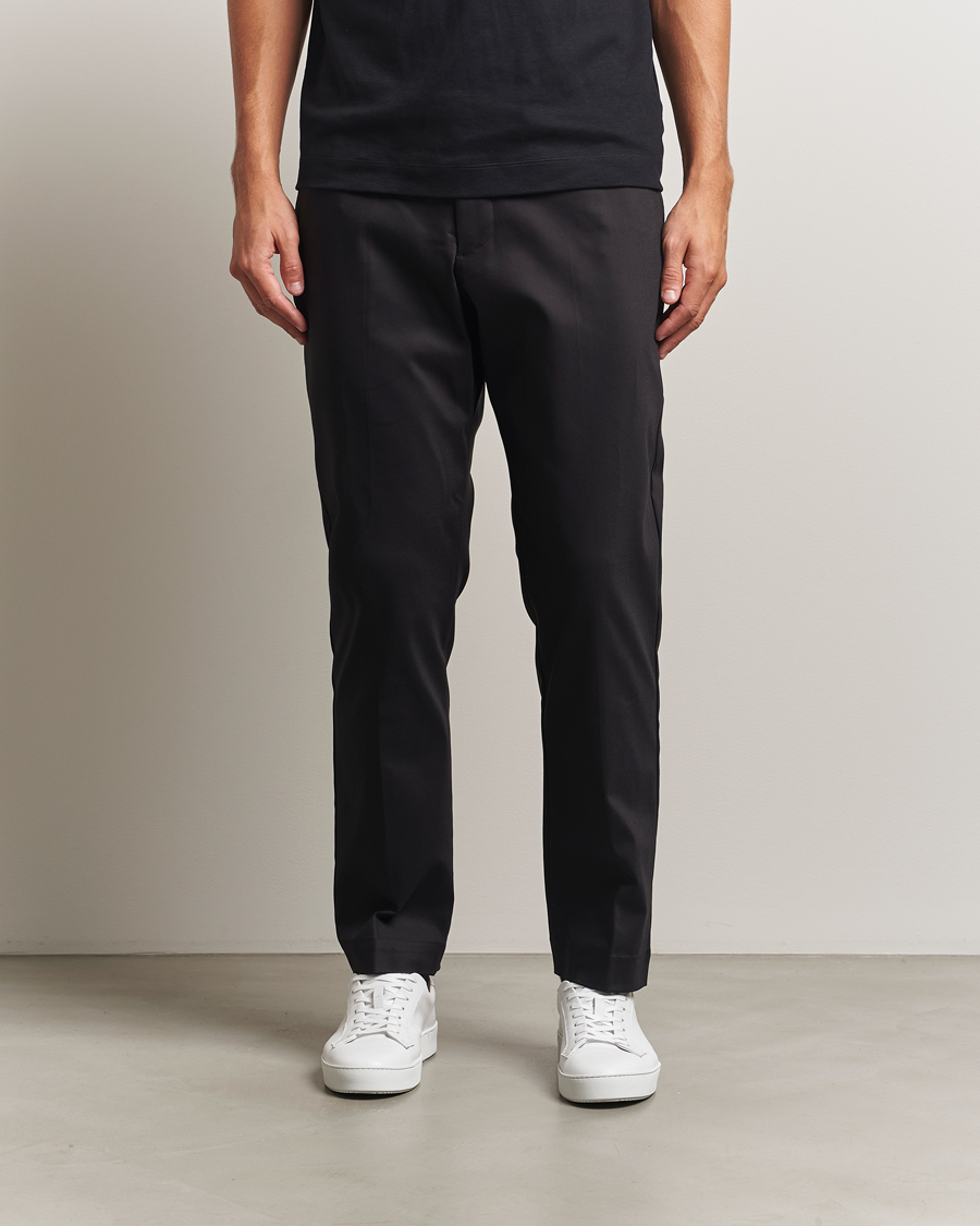 Heren | Broeken | NN07 | Baker Cotton Drawstring Trousers Black