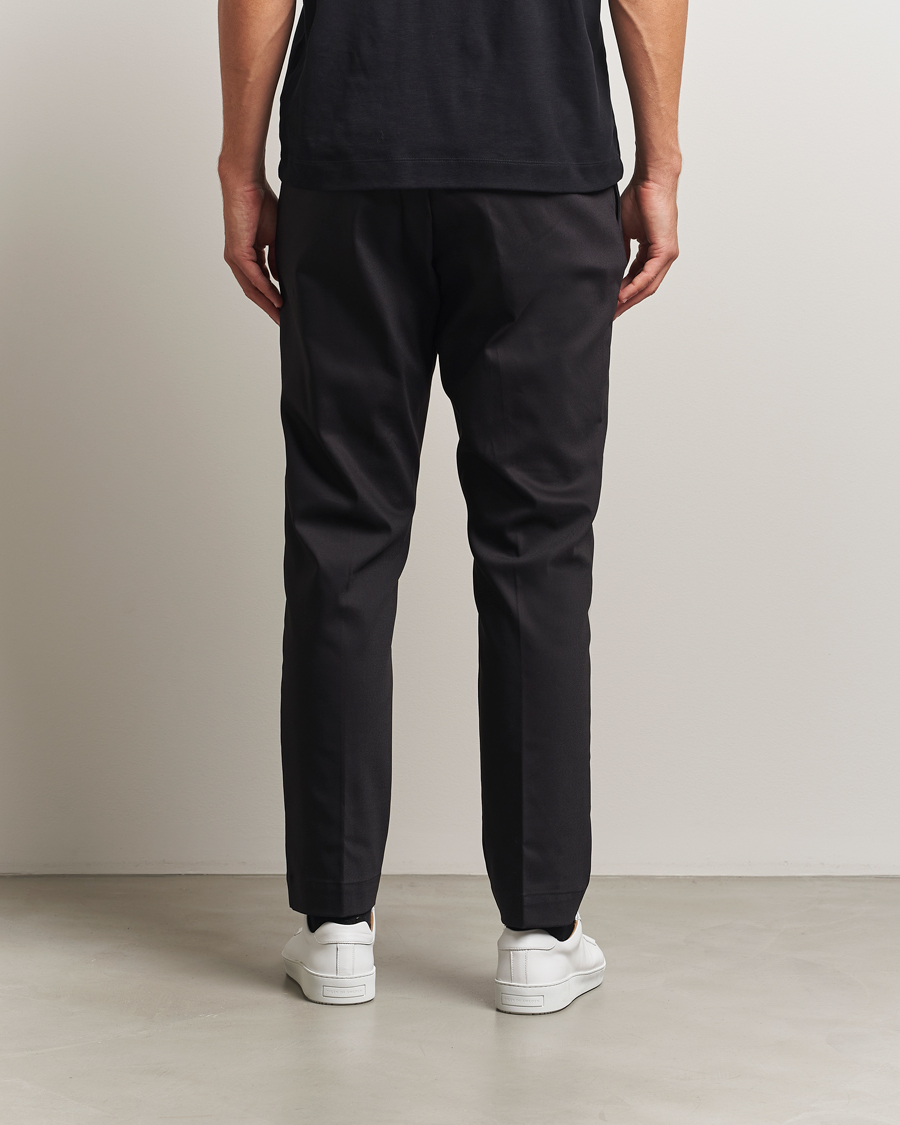 Heren | Broeken | NN07 | Baker Cotton Drawstring Trousers Black