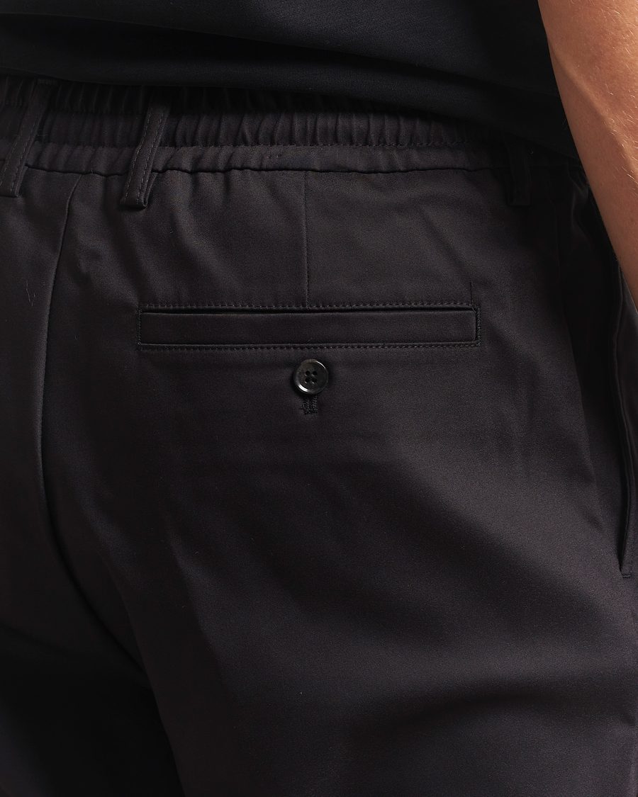 Heren | Broeken | NN07 | Baker Cotton Drawstring Trousers Black