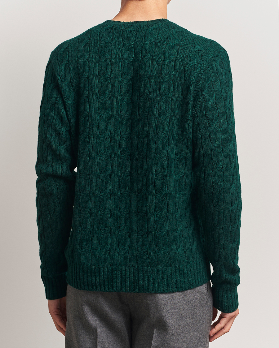 Heren | Truien | Ralph Lauren Purple Label | Cashmere Cable Sweater Moss Agate