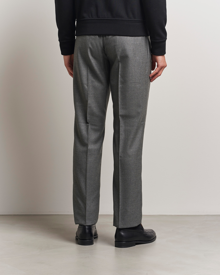 Heren | Broeken | Ralph Lauren Purple Label | Worsted Flannel Trousers Light Grey