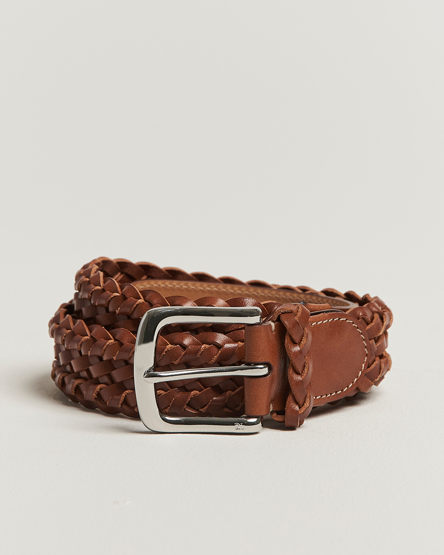 Heren | Riemen | Ralph Lauren Purple Label | Braided Belt Dark Brown