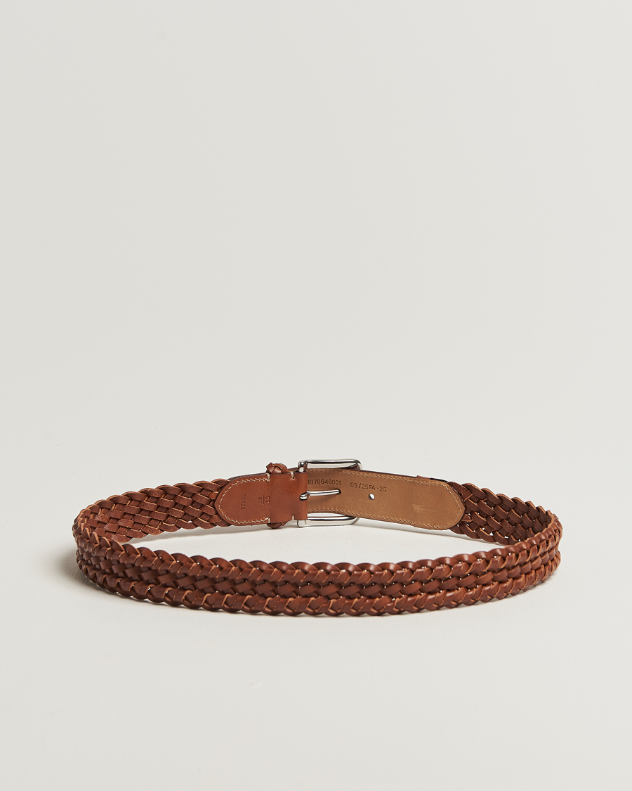 Heren | Riemen | Ralph Lauren Purple Label | Braided Belt Dark Brown