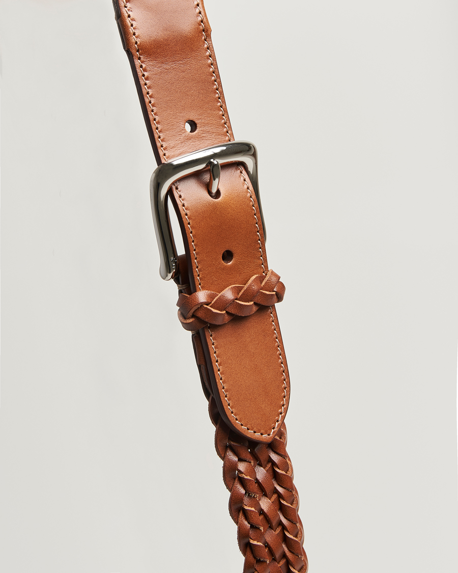 Heren | Riemen | Ralph Lauren Purple Label | Braided Belt Dark Brown