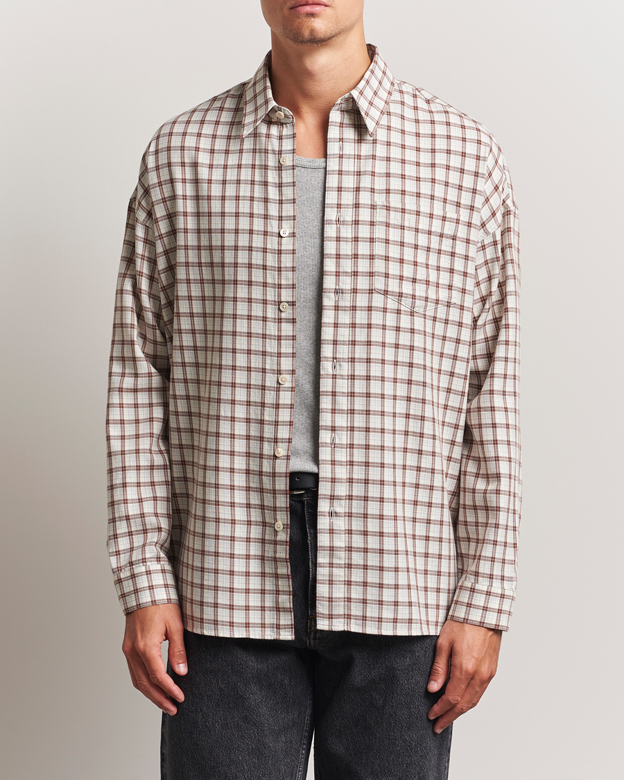 Heren | Overhemden | Sunflower | Stable Shirt Brown Check