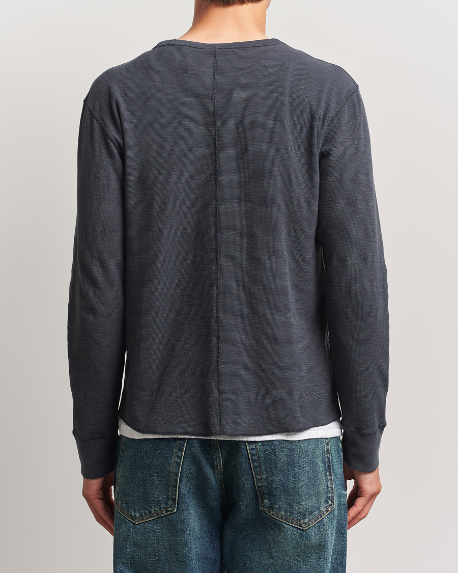 Heren | T-shirts | Sunflower | Long Sleeve Waffle T-Shirt Washed Black