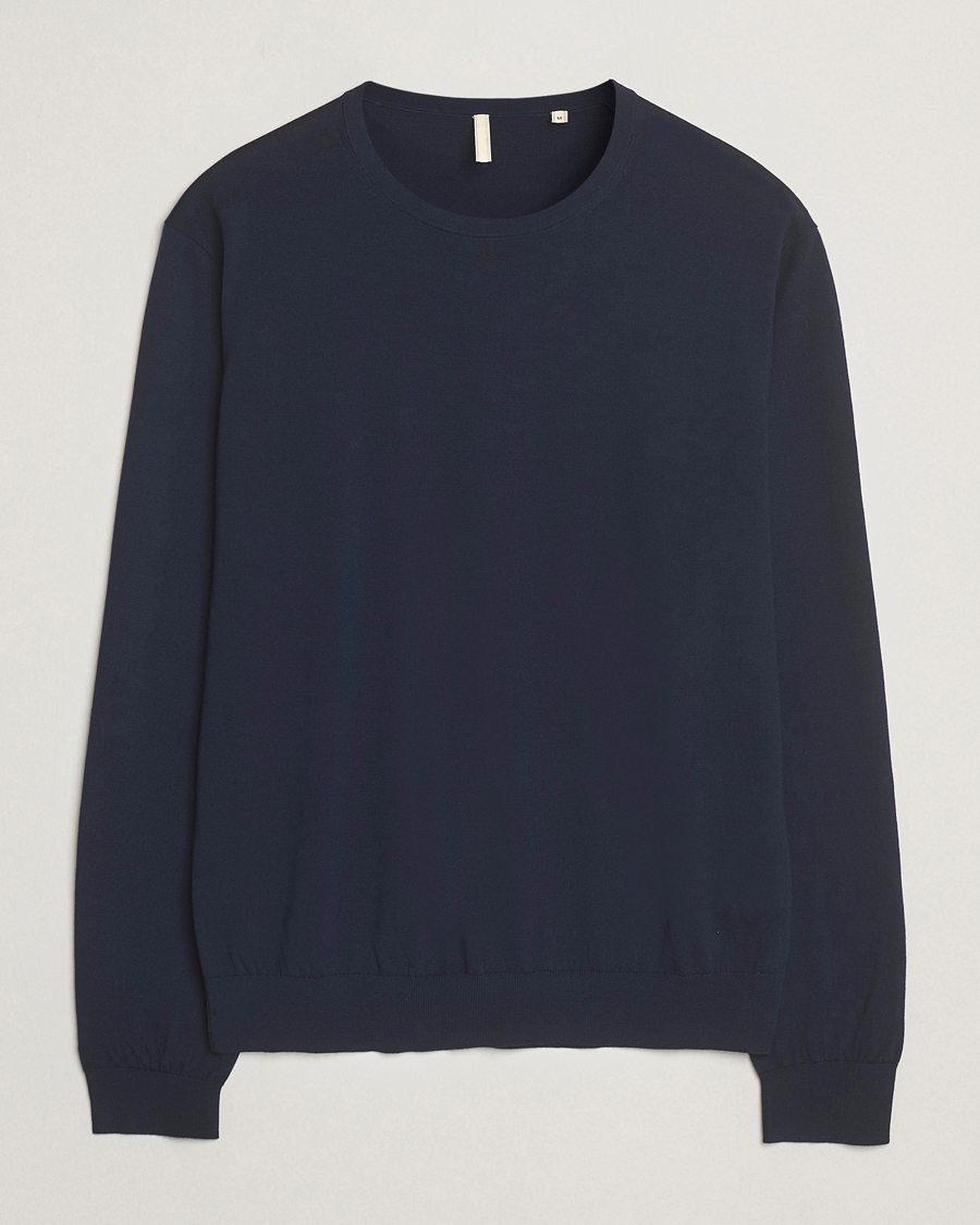 Heren | Truien | Sunflower | Merino Crew Neck Navy