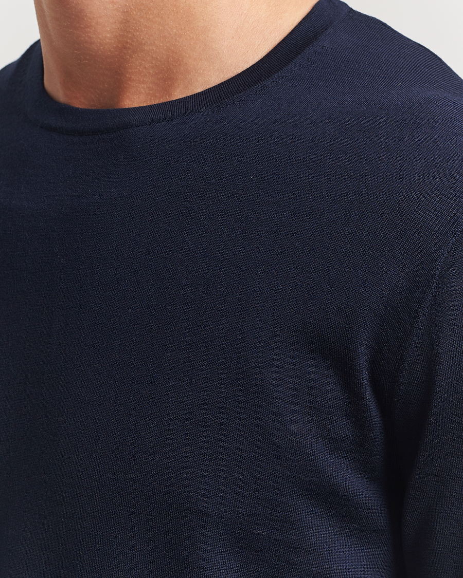 Heren | Truien | Sunflower | Merino Crew Neck Navy