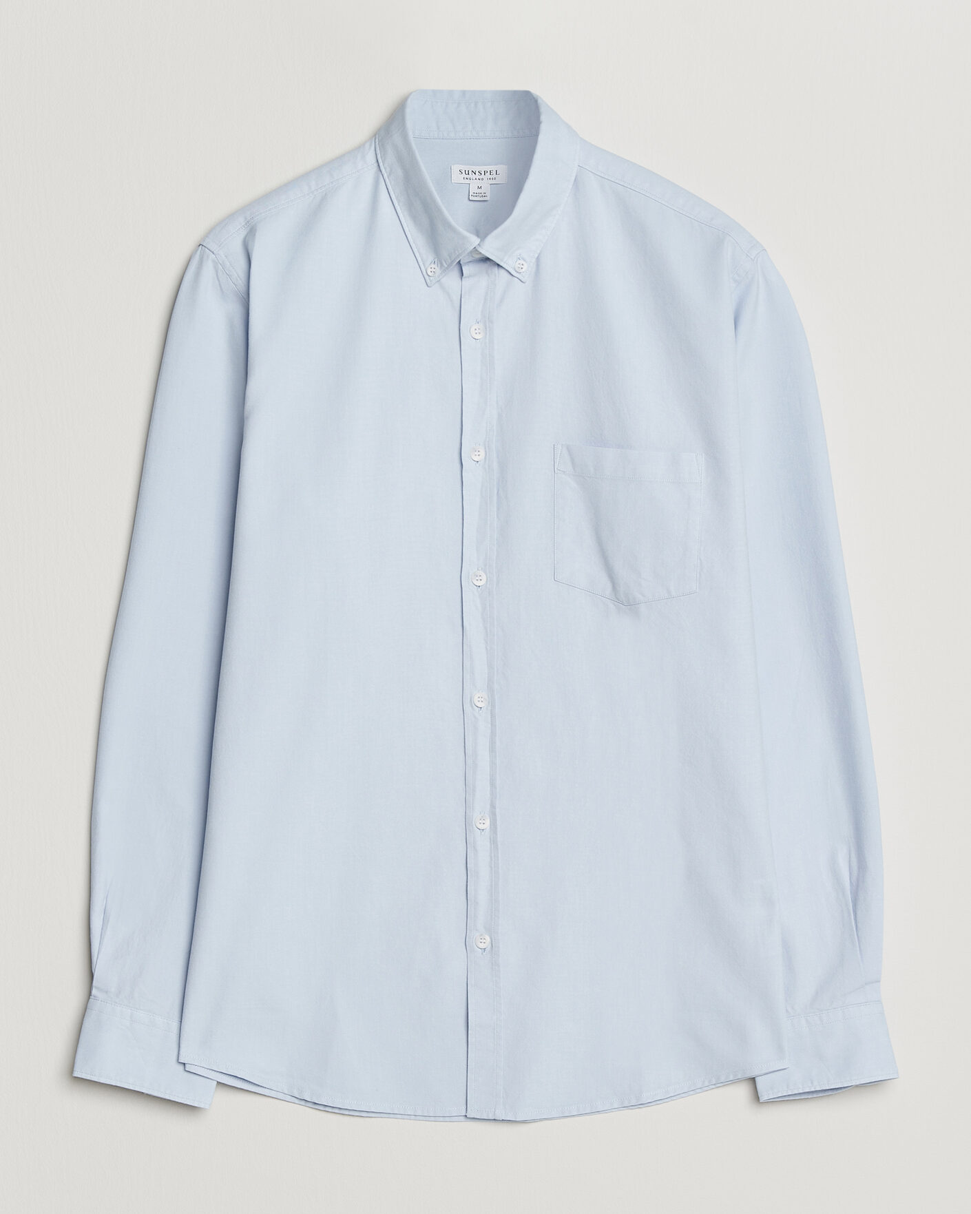 Heren | Overhemden | Sunspel | Oxford Button Down Shirt Light Blue