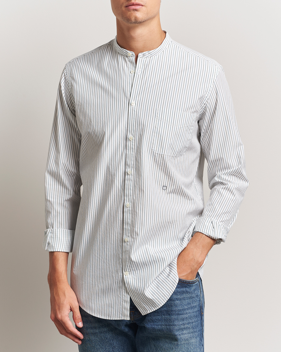 Heren | Overhemden | Massimo Alba | Noto Guru Collar Shirt White/Green