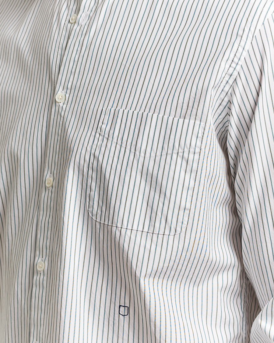 Heren | Overhemden | Massimo Alba | Noto Guru Collar Shirt White/Green