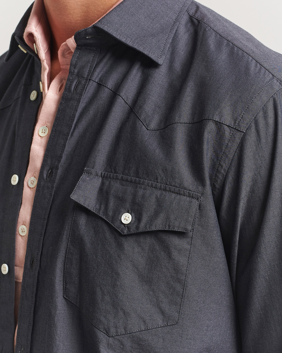 Heren | Overhemden | Massimo Alba | Arizona Western Shirt Dark Blue