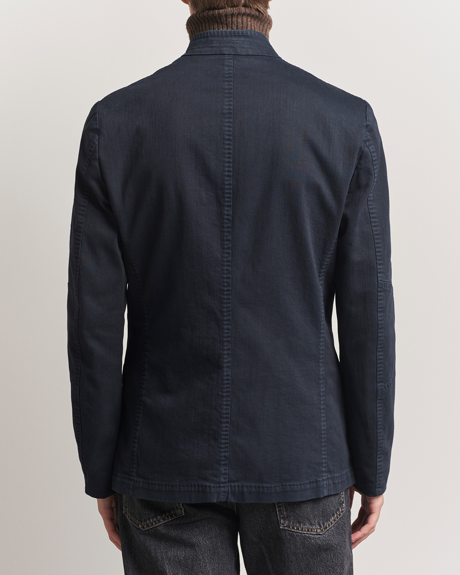Heren | Blazers | Massimo Alba | Gstaad Bull Cotton Jacket Navy