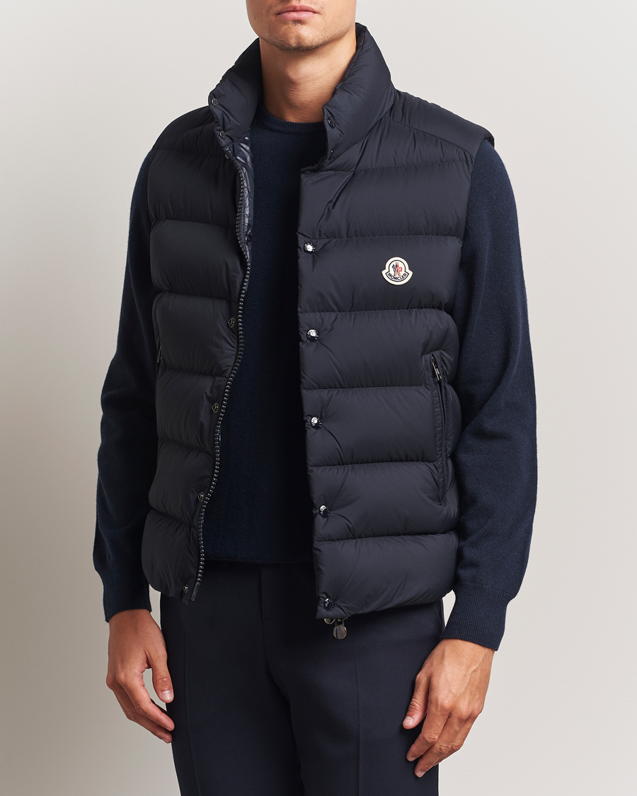 Heren | Gilets | Moncler | Tibb Matte Down Vest Navy