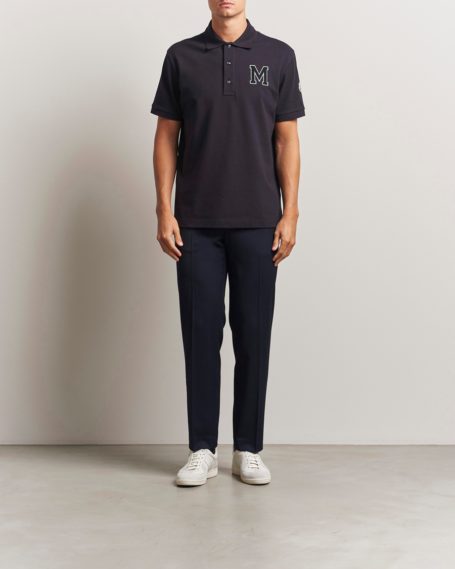 Heren | Polo's | Moncler | Archive Logo Polo Navy