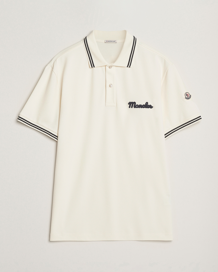 Heren | Polo's | Moncler | Vintage Logo Polo Off White