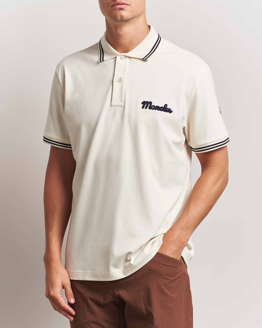 Heren | Polo's | Moncler | Vintage Logo Polo Off White