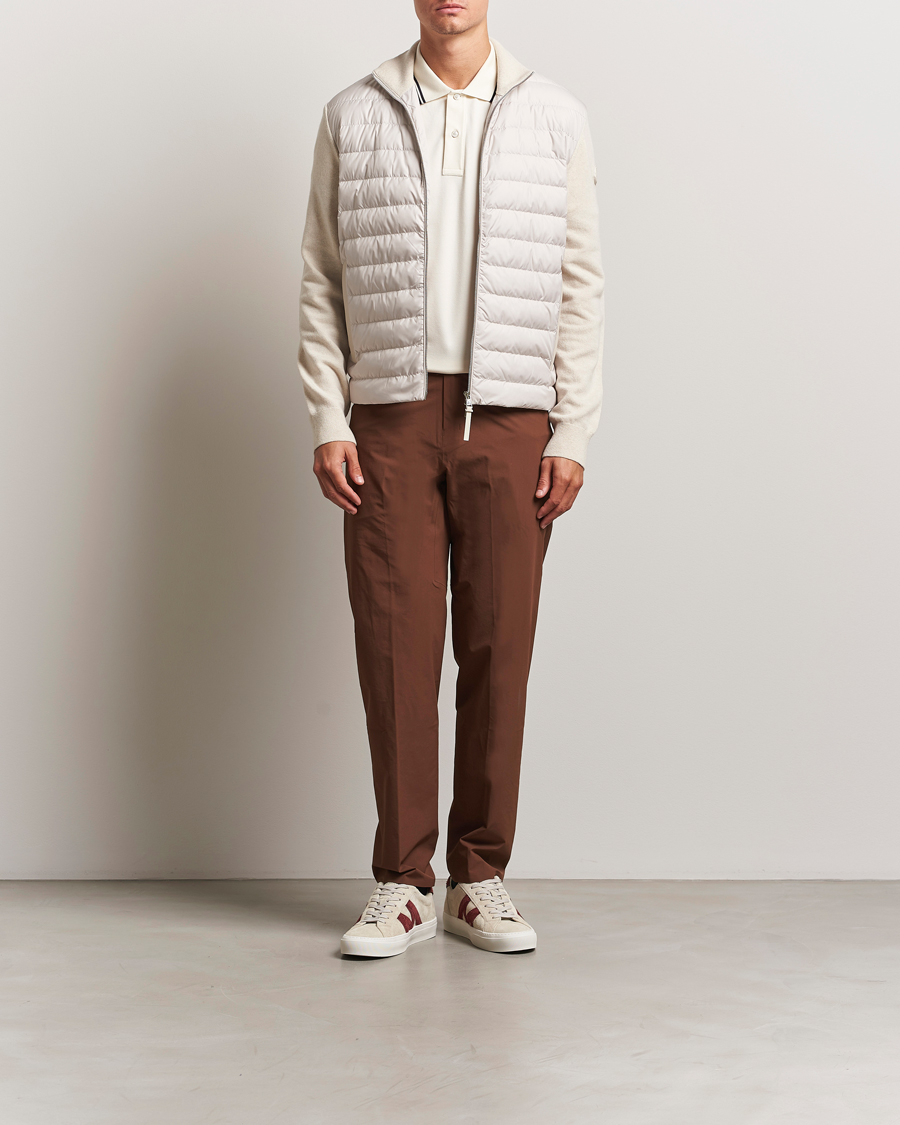 Heren | Truien | Moncler | Full Zip Padded Cardigan Off White