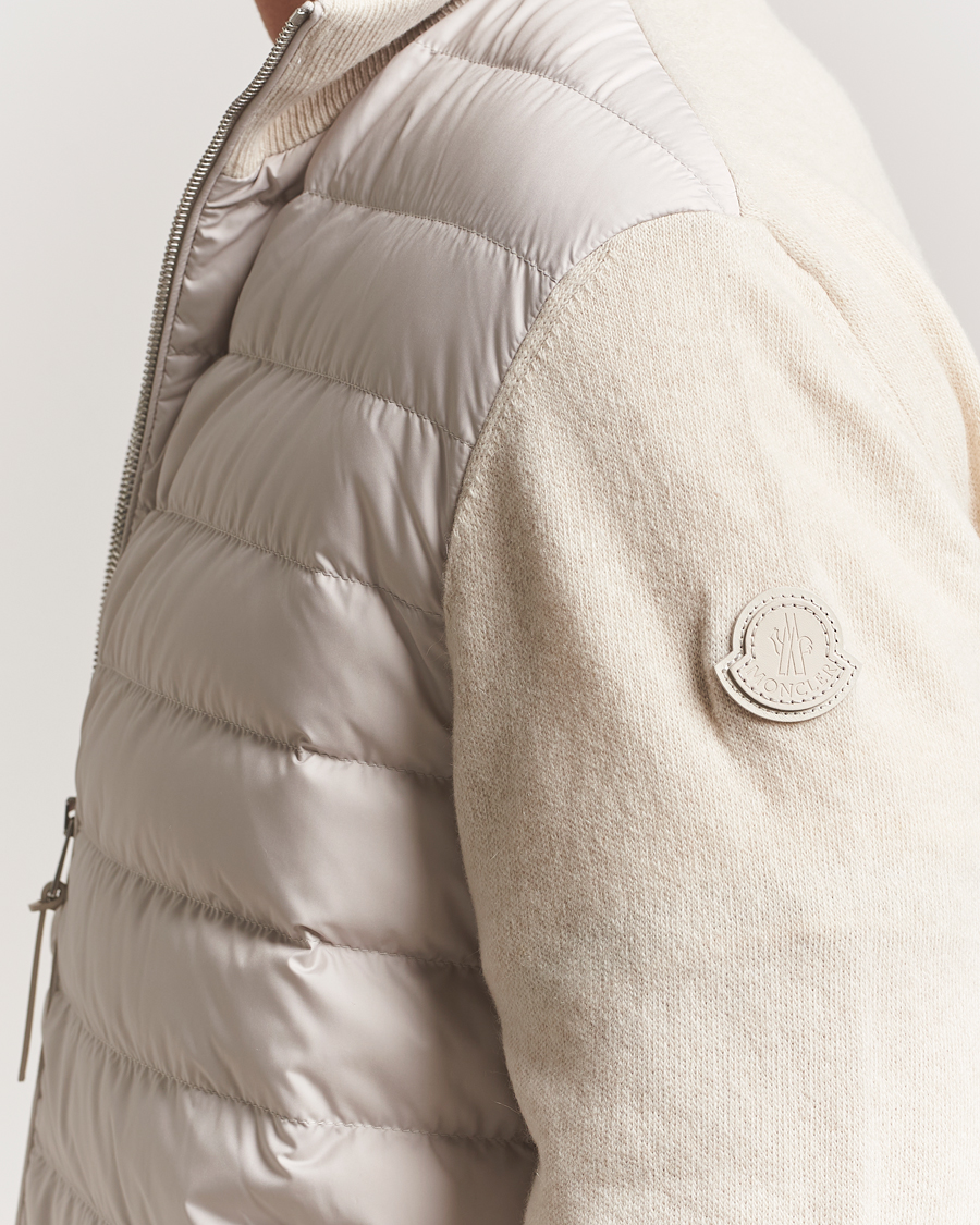 Heren | Truien | Moncler | Full Zip Padded Cardigan Off White
