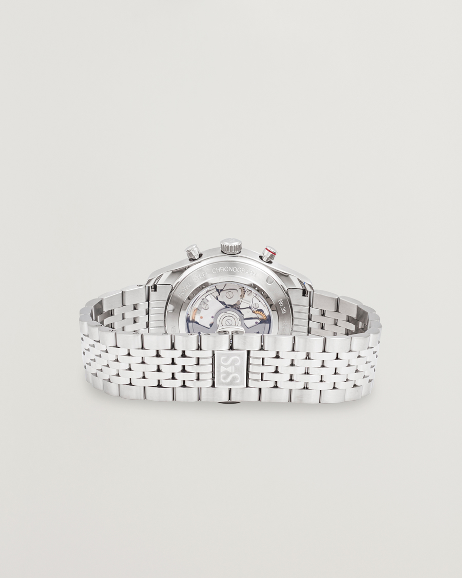 Heren | Sjöö Sandström Royal Steel Chronograph 40mm Black Dial | Sjöö Sandström | Royal Steel Chronograph 40mm Black Dial