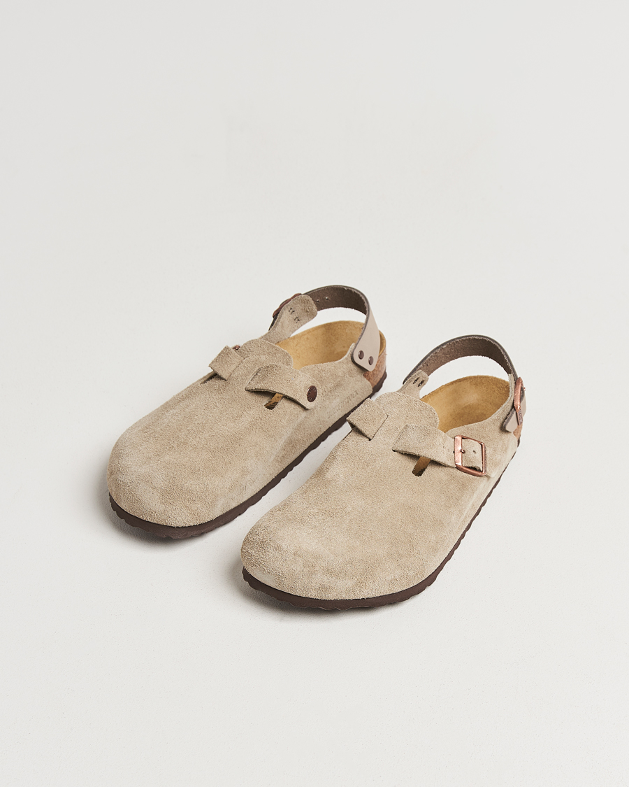 Heren | Sandalen slides | BIRKENSTOCK | Tokio Classic Footbed Taupe Suede