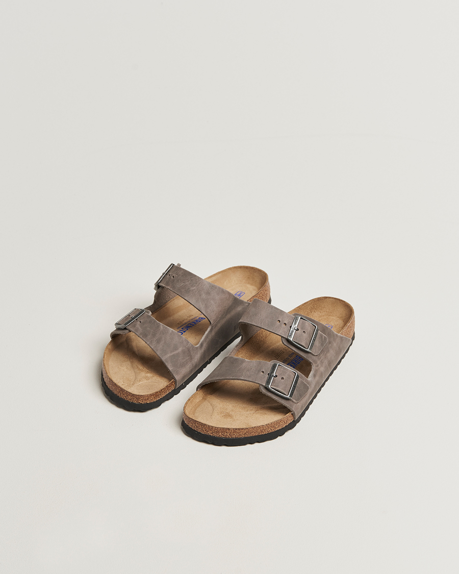 Heren | Sandalen slides | BIRKENSTOCK | Arizona Soft Footbed Iron Oiled Leather