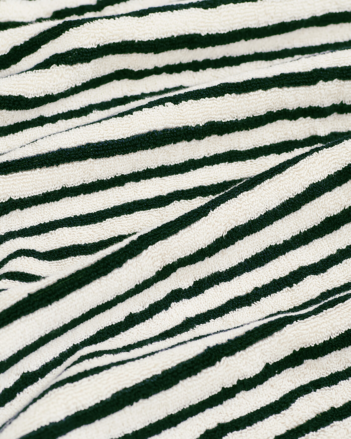 Heren | Stoffen | Tekla | Organic Terry Hand Towel Racing Green Stripes